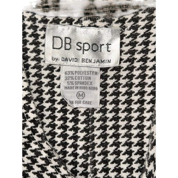 VTG DB Sport Stirrup Jumpsuit Size M Houndstooth 80s Indie Artsy - Picture 4 of 5